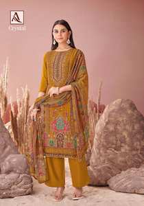 Vestido de viscosa Premium Colección de materiales Trabajo manual Impreso digital Salwar Kameez Ropa de fiesta india y pakistaní Tarifa al por mayor - Product Image 3