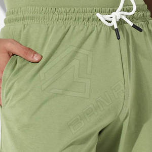 Conjunto de Ropa Casual de Verano para Hombre, Talla Grande, Camiseta y Pantalones Cortos de Tela de Rizo de Algodón con Cuello Redondo y Bolsillo, Secado Rápido y Transpirable - Product Image 4