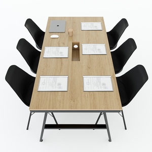 Aconcept HBAC047 Minimalist <b>Office</b> Furniture 180x90cm Plywood Wood with Melamin Finish Iron Legs Bn Hp - Product Image 4