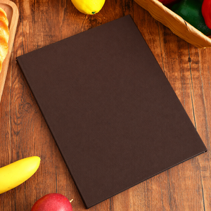 Brown PU Leather Menu <b>Book</b> Cover Waterproof Menu Holder Knitted Backing Restaurant Hotel Display Folder - Product Image 6