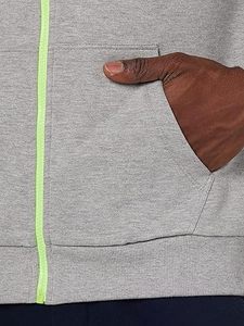 Custom Vintage Wash Men's Polyester/Cotton Blend Heavyweight Fleece Full Zip Hoodie with Custom Logo Breathable & Anti-Bacterial - Product Image 2