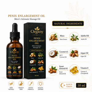 Huile d'agrandissement du pénis 6 en 1 pour hommes, Maca, Jojoba, noix de coco, argan, amande, vitamine E, huile de massage intime masculine, 30 ml, OEM, étiquette privée - Product Image 2
