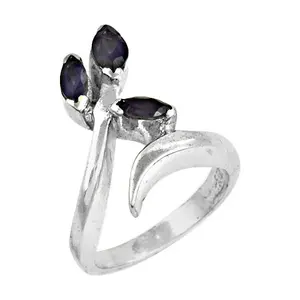 Elegant 925 <b>Silver</b> <b>Statement</b> <b>Ring</b> for Women with Blue Topaz Oval Cut Fine Jewelry - Product Image 1
