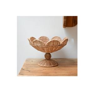 Cuenco de ratán de diseño único para almacenamiento de frutas, mesa de comedor, exhibición para servir pan y Decoración de cocina elegante de estilo Natural - Product Image 1