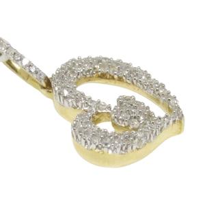 Nuevo hermoso colgante de corazón de diamante de moissanita de corte redondo personalizado totalmente helado en plata de ley 925 - Product Image 1