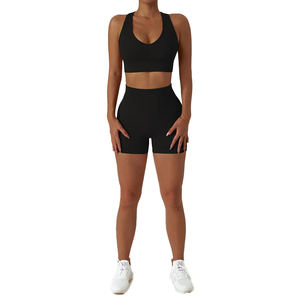 Ensemble personnalisé de vêtements de yoga pour femmes, équipement de sport sans couture pour tailles différentes - Product Image 4