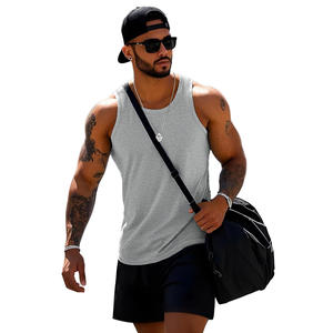Mens Soft Cotton <b>Muscle</b> Tank Top Comfortable Fit Sleeveless <b>Vest</b> for Hot Summer Days and Casual Wear - Product Image 1