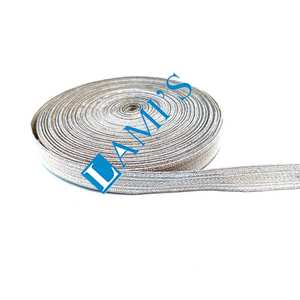 Vente de haute qualité OEM tresse dentelle passementerie gallon vente en gros français fantaisie dentelle tresse en fil d'or métallique étroit Fabr - Product Image 5