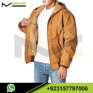 Veste Active à doublure thermique pour homme, taille régulière, grande et grande, veste zippée à capuche avec doublure thermique en tricot gaufré - Product Image 6