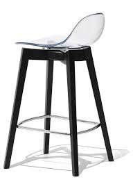 Taburete Fijo Moderno con Estructura de Madera Maciza y Asiento de Policarbonato, Tapicería de Tela Ecológica para Apartamentos y Escuelas - Product Image 3