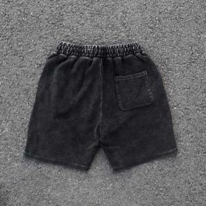 Pantalones cortos con estampado de hojaldre lavado ácido de la mejor calidad para hombre 100% algodón Vintage desgastado fabricante al aire libre Casual Heavy Jogging Pattern - Product Image 5