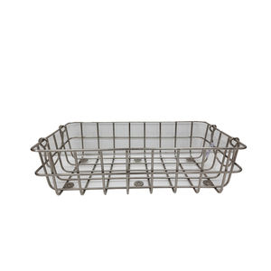 2 Tier Wood Iron Wire <b>Basket</b> in Round Shape <b>Black</b> Finished for Tabletop Fruit and Vegetables <b>Storage</b> <b>Basket</b> - Product Image 4