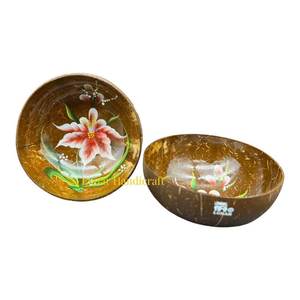 ชามกะลามะพร้าวแบบทำมือธรรมชาติเป็นมิตรกับสิ่งแวดล้อมชุดรับประทานอาหารออกแบบได้ตามต้องการทำจากเวียดนามสำหรับการค้า - Product Image 6