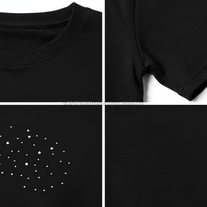 Camiseta Corta de Moda para Mujer, Estilo Informal, de Secado Rápido, Transpirable, Tejida, Personalizable, Nueva Colección de Verano - Product Image 2