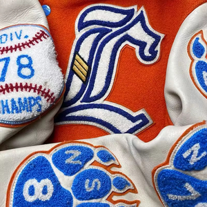 OEM Custom Bomber <b>Jacket</b> High Quality <b>Vintage</b> Winter and Fall Men's Leather Sleeve <b>Jackets</b> Baseball <b>Varsity</b> Letterman <b>Jacket</b> Men - Product Image 4