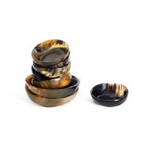 Cuenco de cuerno Real de lujo con borde de personalización, vajilla mediana, cuenco decorativo de búfalo superventas, pasta para servir de afeitar - Product Image 1