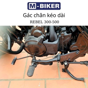 Repose-pieds inférieurs authentiques Mbiker pour moto de rue Rebel 300-500 en acier inoxydable, pour rénovation/amélioration, garantie 1 an, couleur unie - Product Image 2