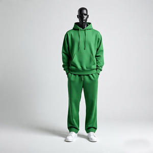 Conjunto Deportivo Informal de Gran Tamaño, 100% Algodón, Diseño Personalizado Directo de Fábrica, Conjunto de Sudadera con Capucha y Pantalones Deportivos 2025 - Product Image 3