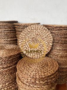 Premium Quality Wholesale Natural Round Woven <b>Placemats</b> Wicker <b>Seagrass</b> <b>Placemat</b> Rattan Heat Resistant Non Slip Mat - Product Image 5