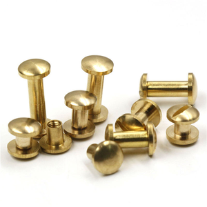 Fixations à tête dôme en laiton, vis Chicago, rivets à clou pour albums photo, artisanat du cuir, ceintures et portefeuilles - Product Image 1
