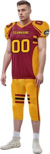 Kit de uniforme de fútbol americano OEM personalizado al por mayor de fábrica, ropa deportiva de poliéster, camisetas de sublimación de calidad Premium - Product Image 3