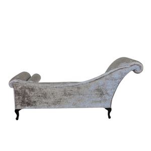 Canapé de salon, lit de repos en bois, canapé-lit moderne, chaise longue en fer pour chambre à coucher, mobilier d'hôtel, rembourré en tissu velours - Product Image 5