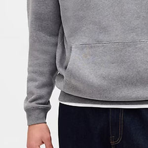 Collection d'hiver Sweat-shirt pour homme Matière polaire respirante avec cordon de serrage Conception de logo personnalisée avec manches longues Prix ​​abordable - Product Image 3