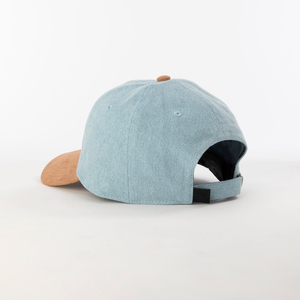 Casquette de camionneur unisexe réglable à 5 panneaux, décontractée et sportive, en denim brodé en 3D, fabriquée sur mesure par un fabricant OEM, haute qualité, 100 % polyester - Product Image 2