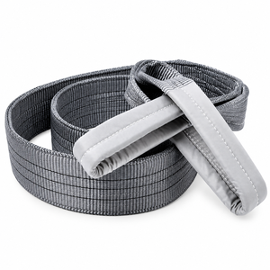 Sangle de levage plate 4 tonnes 100 mm × 5 m en polyester haute résistance, résistante à l'abrasion, avec œillets renforcés pour le levage d'équipements lourds - Product Image 5