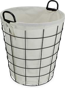 Metal Wire Food Organizer Metal Wire Mesh <b>Basket</b> Storage Bin <b>Baskets</b> with <b>Wood</b> Handle - Product Image 5