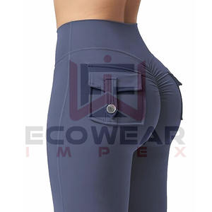 Leggings évasés taille haute avec poches pour femmes, effet push-up, respirants, pour le sport, la gym, le yoga, toutes les couleurs et tailles disponibles - Product Image 3