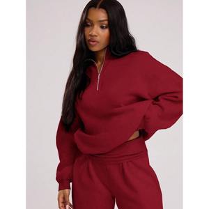 Conjunto Deportivo Personalizado para Mujer, Sudadera Holgada y Pantalones Anchos de Felpa Premium, Estilo Casual, Marca Privada OEM - Product Image 5