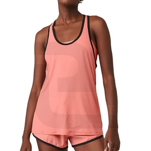 Camisetas sin mangas transpirables para mujer al por mayor, ropa de fitness para gimnasio con logotipo personalizado de longitud larga y diseño en blanco liso - Product Image 1