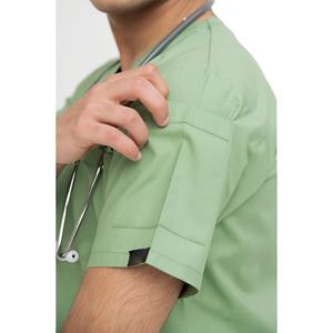Haut de blouse médicale pour homme, fabrication OEM, usage quotidien en hôpital et clinique, uniforme professionnel, haut de blouse personnalisé pour homme - Product Image 4