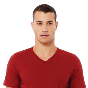 Camiseta de manga corta con cuello en V Unisex hecha a medida de alta calidad 100% Airlume peinado y algodón hilado en anillo - Product Image 4