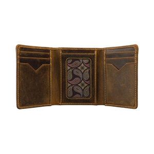 Portefeuille à trois volets en cuir Crazy Horse fait à la main pour hommes LTW-0143 en cuir de vachette véritable RFID Safe Purse Vintage Gift Style - Product Image 5