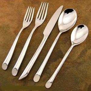 Luxury High Quality Stainless Steel Gold Plated Utensils with Unique Round Handle Design Royal Look Flatware Set - Product Image 1