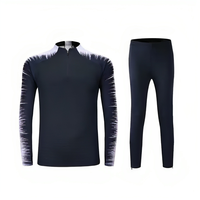 Conjuntos de Chándal de Entrenamiento de Fútbol para Hombre, Invierno, Manga Larga, Transpirable, Estampado, Ropa Deportiva