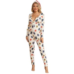 Respirant Polaire 100% Coton Femmes Onesie Pyjamas Festival Hello Ween Design - Product Image 4