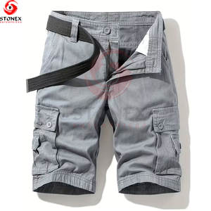 Shorts cargo pour hommes grande taille de haute qualité avec six poches, coupe-vent et séchage rapide pour le travail et les tenues décontractées - Product Image 1