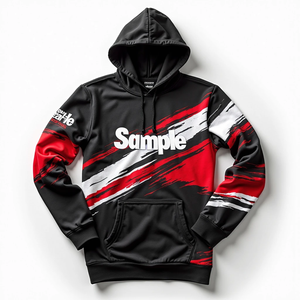 Sudadera con Capucha Fitwear para Hombre, Estilo Urbano Holgado, Personalizable, Duradera, Sublimada, 100% Poliéster, Mezcla de Algodón Básico - Product Image 2