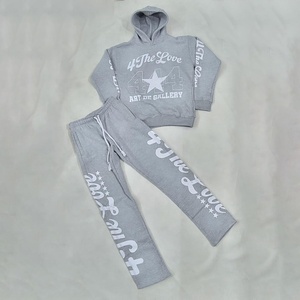 Conjunto de Sudadera y Pantalones Deportivos de Algodón con Logotipo Personalizado Unisex, Superventas, para Hombre y Mujer, Fabricante Mayorista - Product Image 1