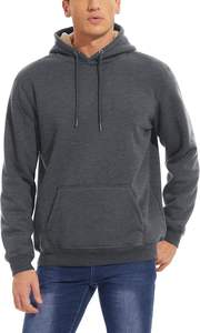 Sudadera con capucha de dos tonos para hombre, sudadera de bloque de Color, sudadera informal con capucha con bolsillo, algodón, lana, moda, ropa de calle de invierno - Product Image 6