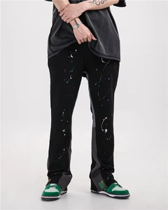 กางเกงวิ่งขายาวผ้าคอตตอนพิมพ์ลายโลโก้ทรงเข้ารูปสำหรับผู้ชาย - Product Image 2