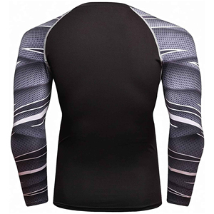 Fabricant de haute qualité vêtements de plein air Rash Guard T-shirts manches longues col rond Rash Guard pour hommes personnalisé OEM - Product Image 4