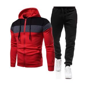 Survêtement à capuche pour homme Automne Hiver Ensemble deux pièces pour homme Pull à capuche et pantalon de survêtement Vêtements pour homme grande taille - Product Image 5