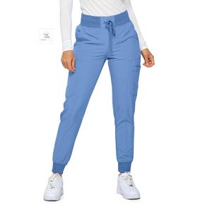 Pantalones médicos cómodos unisex, uniforme de enfermería flexible con tela tejida - Product Image 2