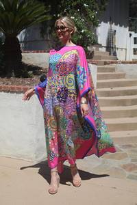 Vestido Largo Holgado de Un Solo Hombro para Mujer, Estilo Retro Personalizado, Alta Calidad, Viscosa, Estampado Digital, Manga Larga, Ropa Urbana, Talla Grande - Product Image 6