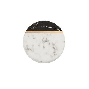 Customizable Classic Style Ceramic Marble Coaster Set <b>Combined</b> Wooden <b>Square</b> Coaster with Marble Finish Customizable Size - Product Image 1