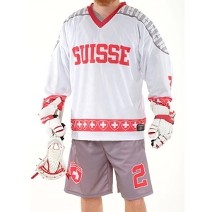 Uniforme de equipo Lacrosse de alta calidad para hombre, uniforme masculino de Material excelente, de manga corta, para adulto - Product Image 3